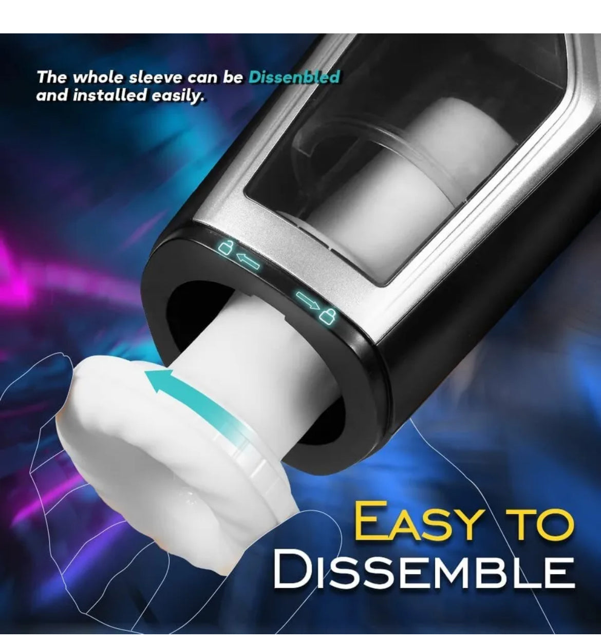 Male Masturbater Automatic HandsFree Vibrating Cup Thrusting Stroker Men Sex Toy